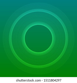 Circular wireframe as logo element or frame. Digital abstract background posters circles lines effect. Vector illustration EPS10.