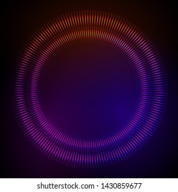 Circular Wireframe mesh Design element. Vector Illustration EPS10 digital background fractal similar heat spreader. Science fiction futuristic vision of super collider particle accelerator. Big data