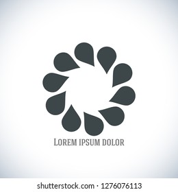 Circular Wireframe mesh logo element. Vector Illustration EPS10 Universal creative premium logotype. Abstract line vector sign. Design pattern for promotion, business and marketing new product