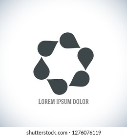 Circular Wireframe mesh logo element. Vector Illustration EPS10 Universal creative premium logotype. Abstract line vector sign. Design pattern for promotion, business and marketing new product