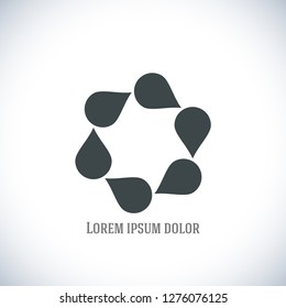 Circular Wireframe mesh logo element. Vector Illustration EPS10 Universal creative premium logotype. Abstract line vector sign. Design pattern for promotion, business and marketing new product