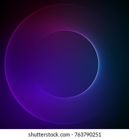 Circular Wireframe mesh logo element. Vector Illustration EPS10 digital background posters circles lines effect. Design pattern for promotion, business and marketing new product, cover page layout
