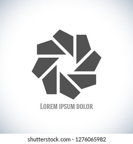 Circular Wireframe polygonal logo element. Vector Illustration EPS10 digital background posters Universal creative premium logotype. Abstract line vector sign. Design pattern for promotion, business 