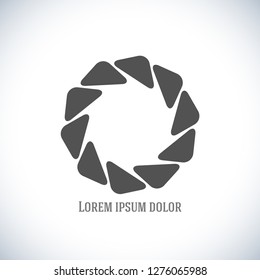 Circular Wireframe polygonal logo element. Vector Illustration EPS10 digital background posters Universal creative premium logotype. Abstract line vector sign. Design pattern for promotion, business 