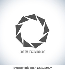 Circular Wireframe polygonal logo element. Vector Illustration EPS10 digital background posters Universal creative premium logotype. Abstract line vector sign. Design pattern for promotion, business 
