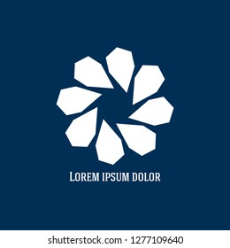 Circular Wireframe polygonal logo element. Vector Illustration EPS10 digital background posters Universal creative premium logotype. Abstract line vector sign. Design pattern for promotion, business