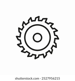 circular wood cutter icon sign vector