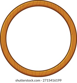 Circular wooden frame with a smooth texture.