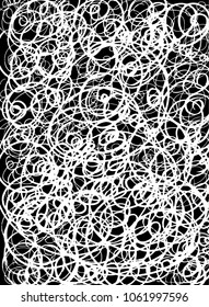 Circularly scribbled marker lines based abstract texture in negative