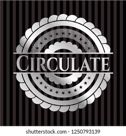 Circulate silvery emblem or badge