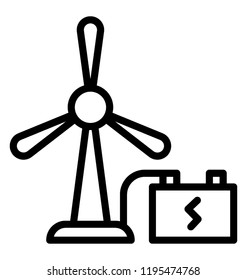 Circulating fan with three feathers on a stand, denoting windmill icon