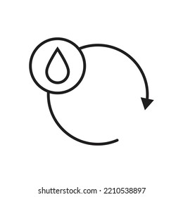 Circulating gas icon design, environment and fuel, nature recycle sign, isolated on a white background.