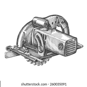 circulating saw vector logo design template. tools or joinery icon.