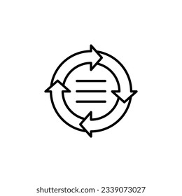 Schaltdiagrammzeilensymbol. Abbildung der Umlaufdiagramme.