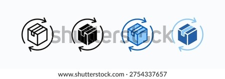 Circulation Icon Sheet Multiple Style Collection Isolated Vector
