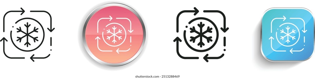 circulation icon. Thin Linear, Regular and Button Style Design Isolated On White Background