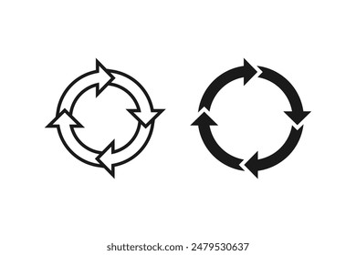 Circulation image. Rotation arrow Symbol. Design element.