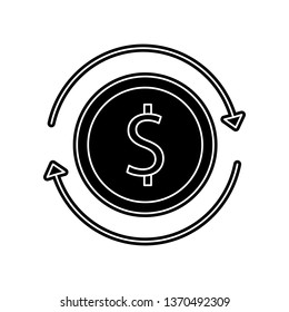 circulation of money icon. Element of Banking for mobile concept and web apps icon. Glyph, flat icon for website design and development, app development