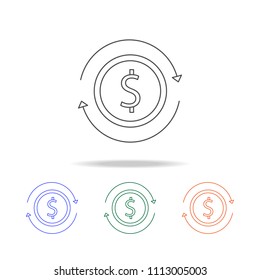 circulation of money icon. Elements of banking in multi colored icons. Premium quality graphic design icon. Simple icon for websites, web design, mobile app, info graphics on white background