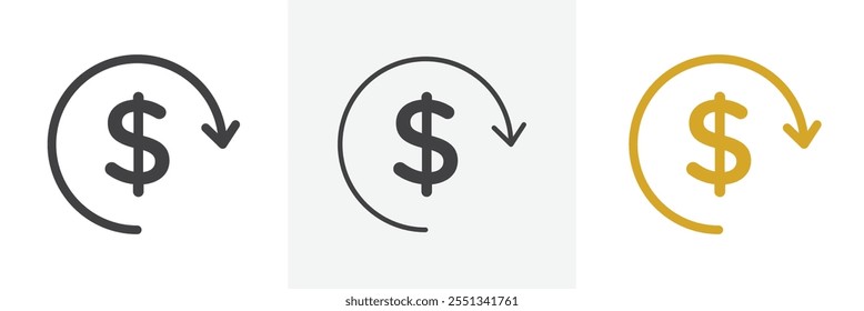 Circulation of money icon pack. Vector illustration. EPS10