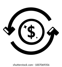 Circulation money icon. Simple illustration of circulation money vector icon for web