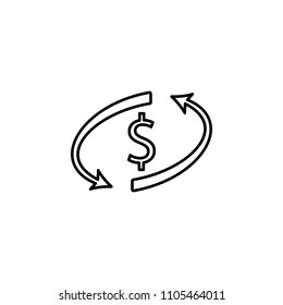 circulation of money outline icon. Element of logistic icon for mobile concept and web apps. Thin line circulation of money outline icon can be used for web and mobile on white background