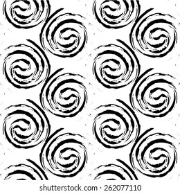 Circulation in monochrome pattern, seamless vector background.