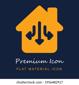 Circulation premium material ui ux isolated vector icon in navy blue and orange colors