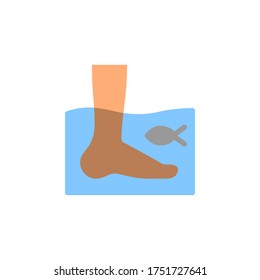 Circulatory disorders leg icon. Simple color vector elements of alternative medicine icons for ui and ux, website or mobile application