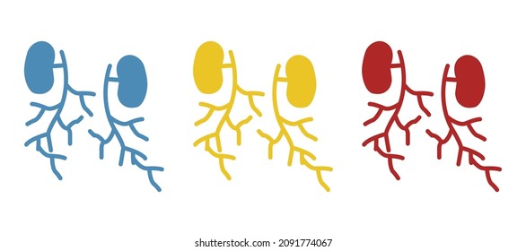 circulatory system icon on a white background, vector illustration