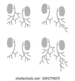 circulatory system icon on a white background, vector illustration