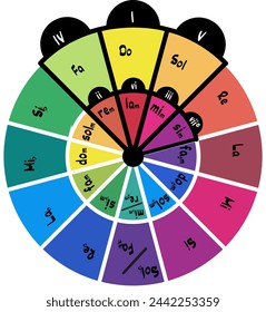 Circulo de quintas, 
circle of fifths, acordes, acordes mayores, acordes menores