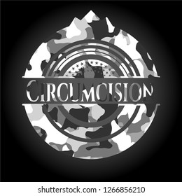 Circumcision grey camouflaged emblem