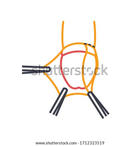 circumcision line icon, vector illustration 