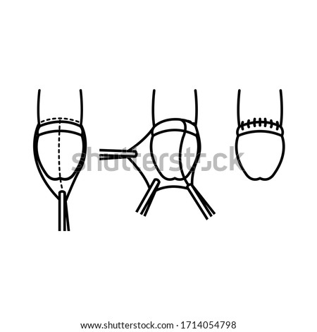 circumcision line icon, vector illustration