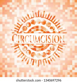 Circumcision orange mosaic emblem