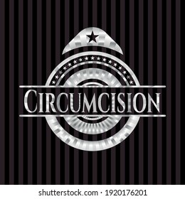 Circumcision silvery shiny badge. Vector Illustration. Mosaic. 