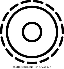 circumference line icon illustration vector