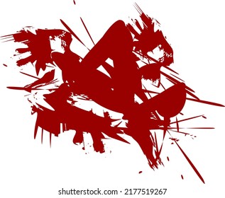Circumference Red Paint Spot Color 