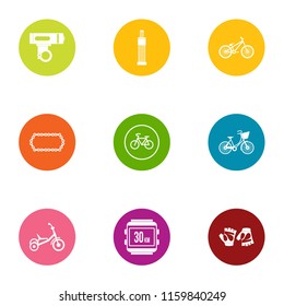 Circumferential icons set. Flat set of 9 circumferential vector icons for web isolated on white background