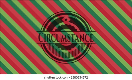 Circumstance christmas emblem.