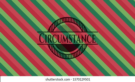Circumstance christmas emblem background. Vector Illustration. Detailed.