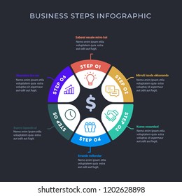 Circural Modern Style Abstract Infographics with Number of Options template Vector illustration can be used for workflow layout diagram business step options banner web design colorful