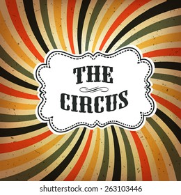 Circus Abstract Poster with Colored Rays Background