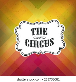 Circus Abstract Poster with Colored Rhombus