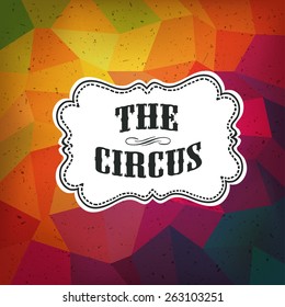 Circus Abstract Poster with Colored Triangles