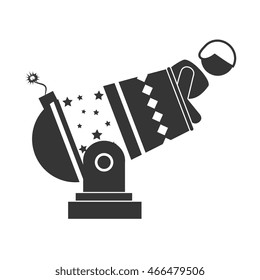 circus acrobatics show, isolated flat icon design
