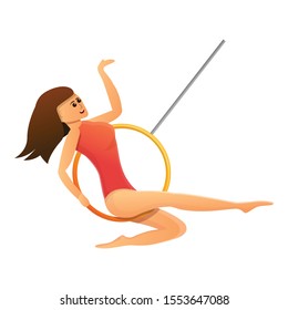Circus actress icon. Cartoon of circus actress vector icon for web design isolated on white background