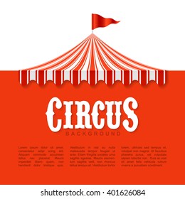 Circus advertisement, poster background. Vector.