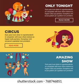 Circo con asombrosas plantillas de páginas web de anuncios.